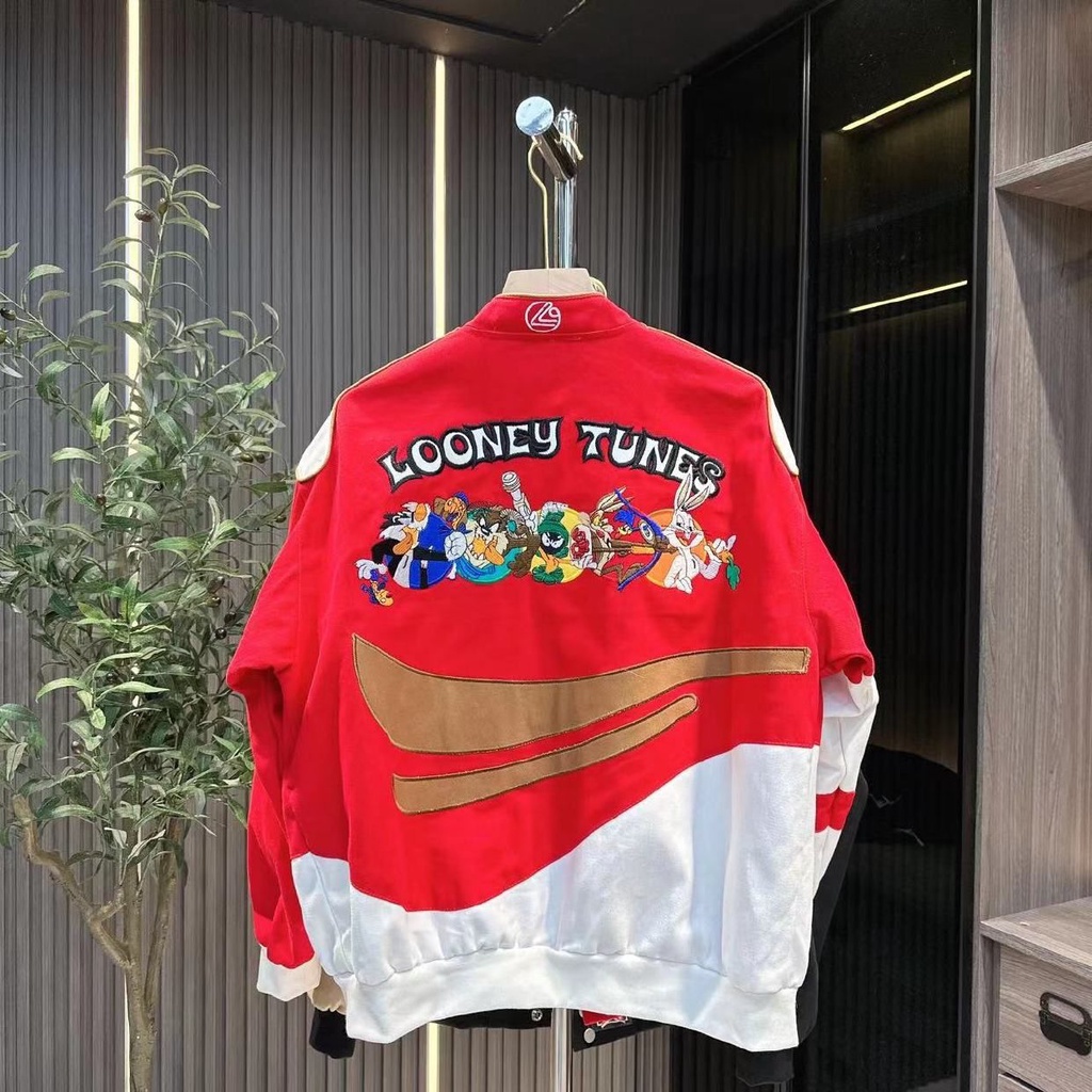 Áo khoác không quân 2024 Phong cách mới Nam hoạt hình In mùa xuân Máy bay ném bom Áo khoác cặp đôi hàng đầu