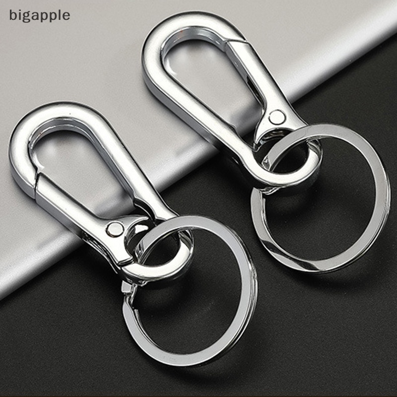 Bigapple Móc Khóa Thắt Lưng Bằng Thép Không Gỉ Hình Bầu Dục Chống Thất Lạc rdg Cho Nam