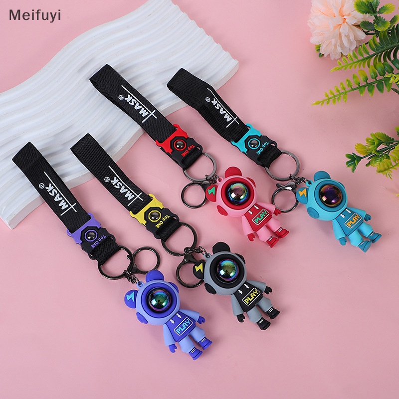 Móc Khóa Hình Gấu Bông Phi Hành Gia Dễ Thương