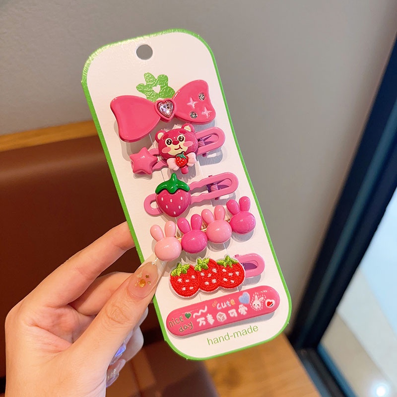 Bộ 6 Kẹp Tóc sanrio b01 Hình Hoạt Hình Dễ Thương Cho Bé Gái