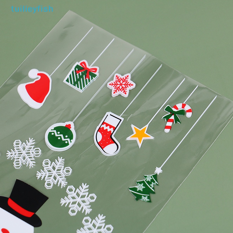 50 Túi Nhựa Đựng Kẹo Giáng Sinh Có Dây Ruy Băng Buộc Quà Tặng