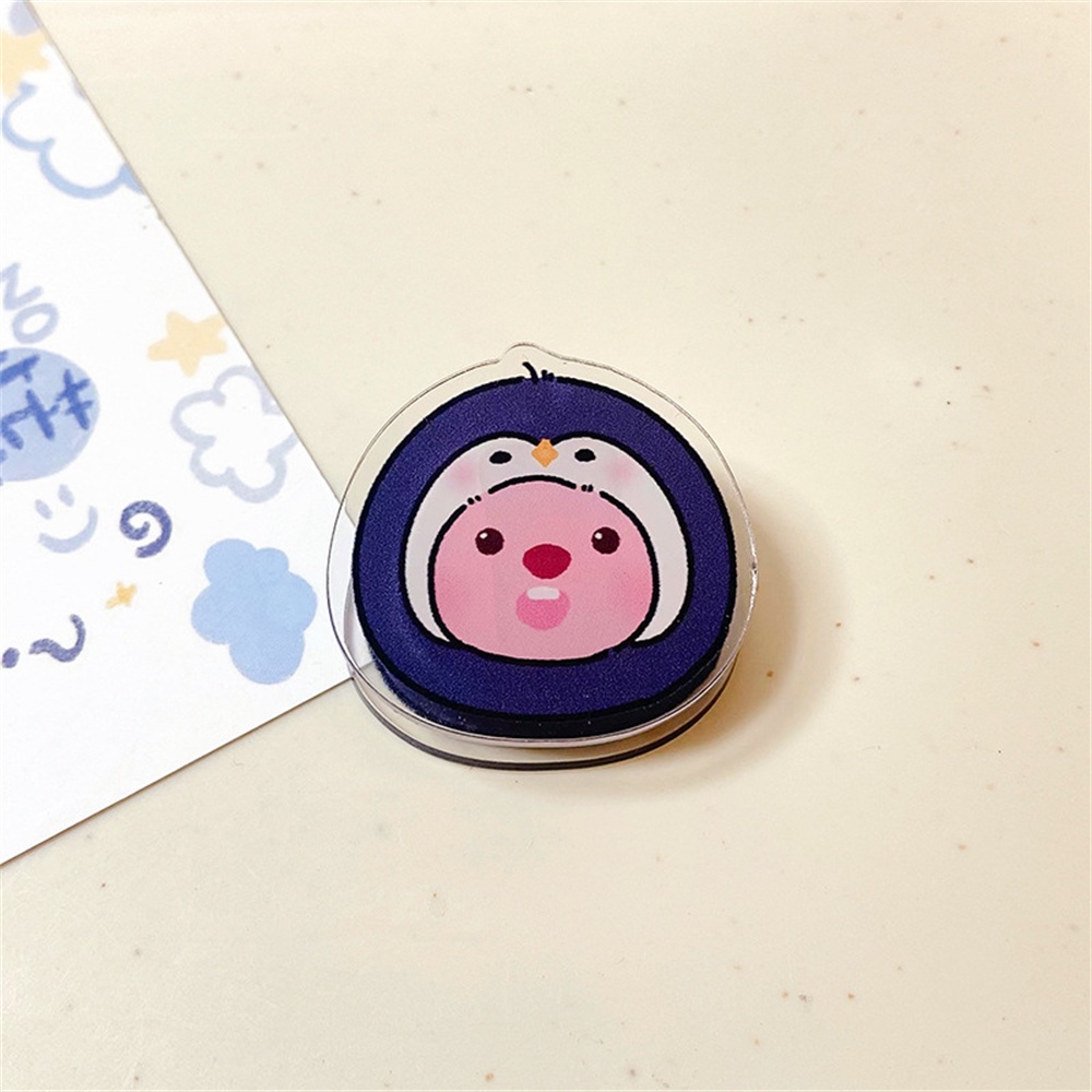 1 Kẹp Giấy Hai Mặt Acrylic Loppy Sổ Tay Kiểm Tra Giấy Ghi Chú Kẹp Văn Phòng Phẩm