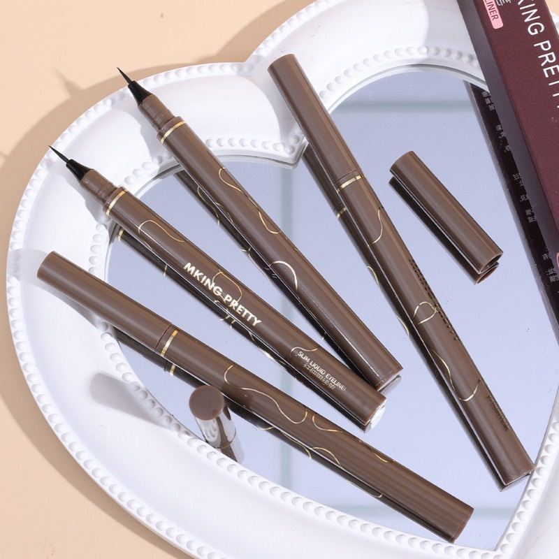 Bút Kẻ Mắt Dạng Lỏng Ngòi 0.005mm Màu Đen / Nâu Tự Nhiên Nhanh Khô