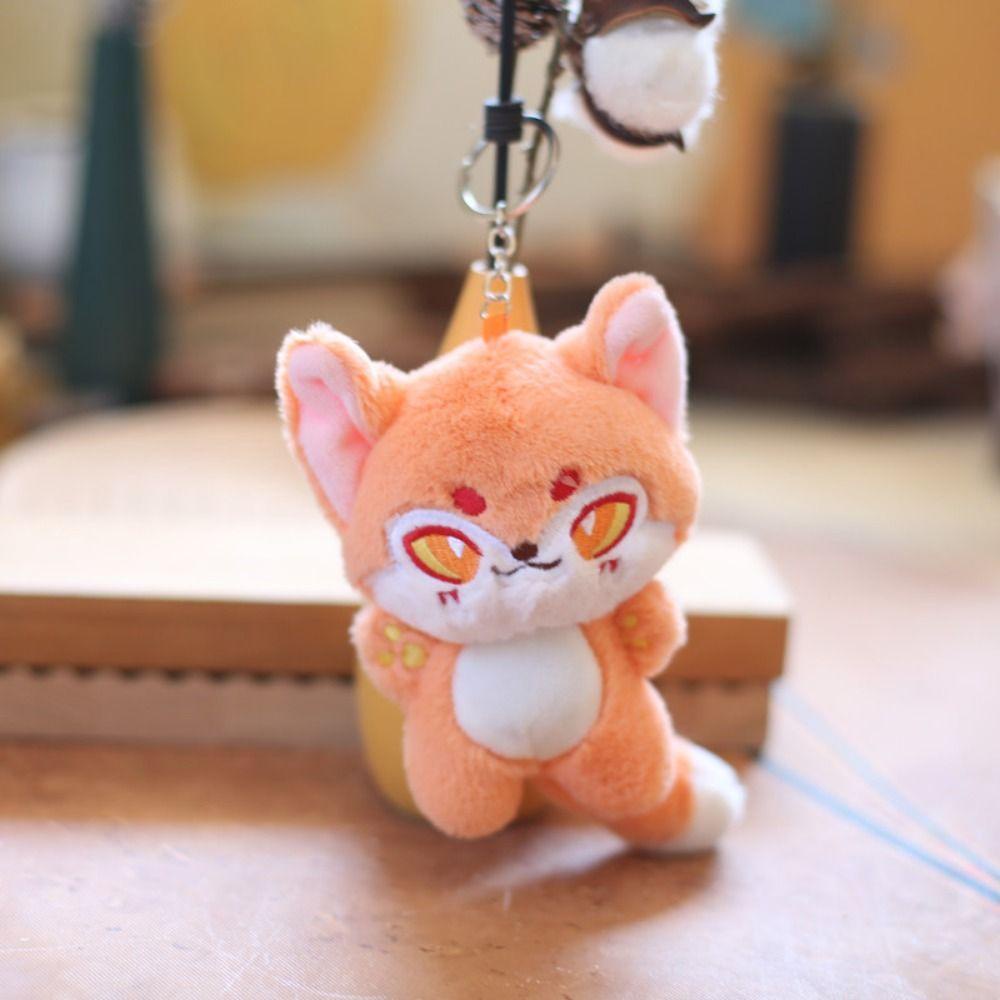 Móc Khóa Nhồi Bông Hình Chó Sói Hoạt Hình Dễ Thương