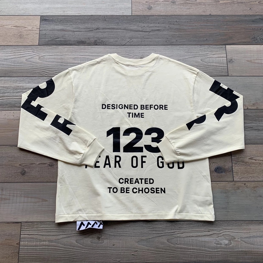 6JT1 Fear of God X Rrr123 Joint Cooperation Long Sleeve Tshirt Angel Pattern Print Design Long Sleeve Tshirt Fog Shirt