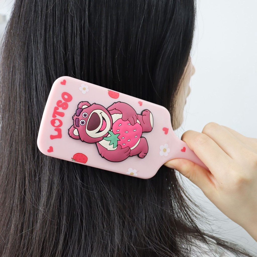 Lược Đệm Mát Xa Có Giá Trị Cao Hình Dâu Tây / Gấu stitch disney Mới