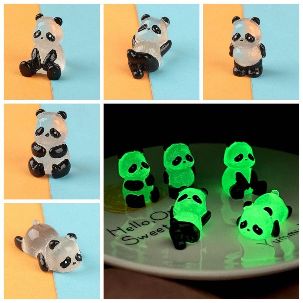 Mmluck panda Phát Sáng Trang Trí Tiểu Cảnh / Nội Thất Xe Hơi mini Hình Gấu Trúc Đáng Yêu diy