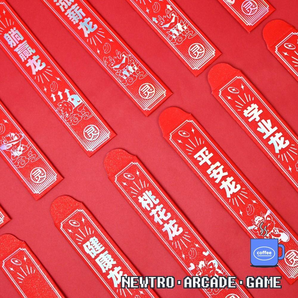 Bao lì xì đỏ MMULCK hình quạt may mắn DIY sáng tạo