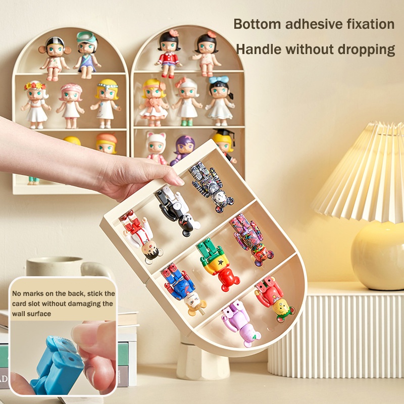 Landeli Hộp Đựng Búp Bê Trưng Bày Treo Tường Tiện Lợi Đứng