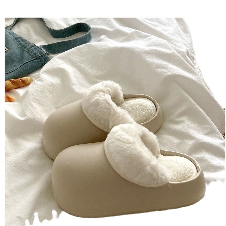 Dép bông Dép Lông đi trong nhà ĐẾ CAO SU Trẻ trung Linh hoạt Phù hợp Thời thượng