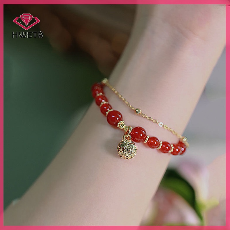 Vòng Tay Hai Lớp Xâu Hạt Phong Cách Trung Hoa Thời Trang Cho Nữ Mới