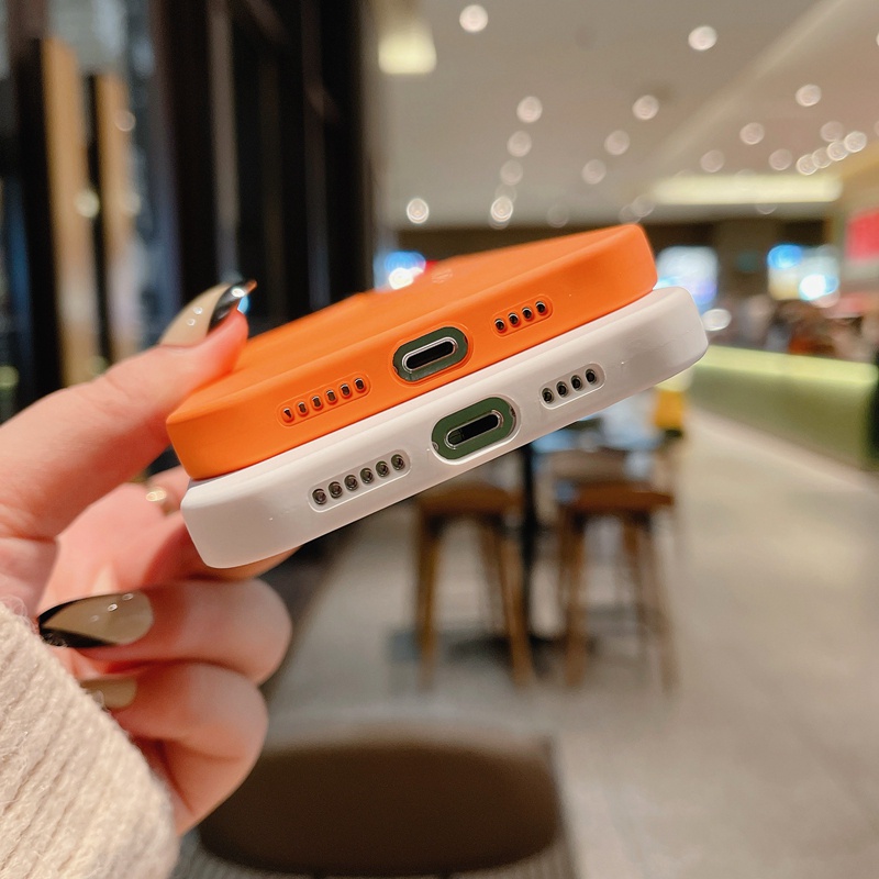 Ốp Điện Thoại silicone tpu Mềm Màu Trơn Cho iphone 15 11 12 13 14 plus pro max