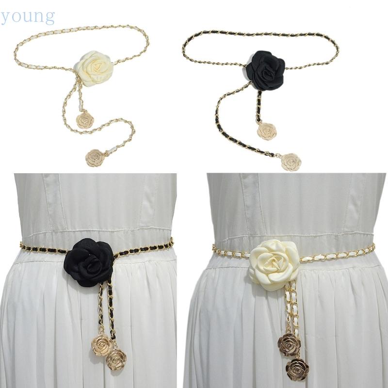 Thắt Lưng Da Lạc Đà Đính Hoa Trà Kim Loại Thích Hợp Cho Lễ Hội Đường Phố / Nhảy Múa / Trang Sức