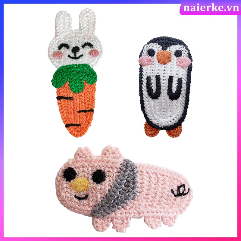 Set 3 Kẹp Tóc Hoạt Hình Dễ Thương Cho Bé Gái