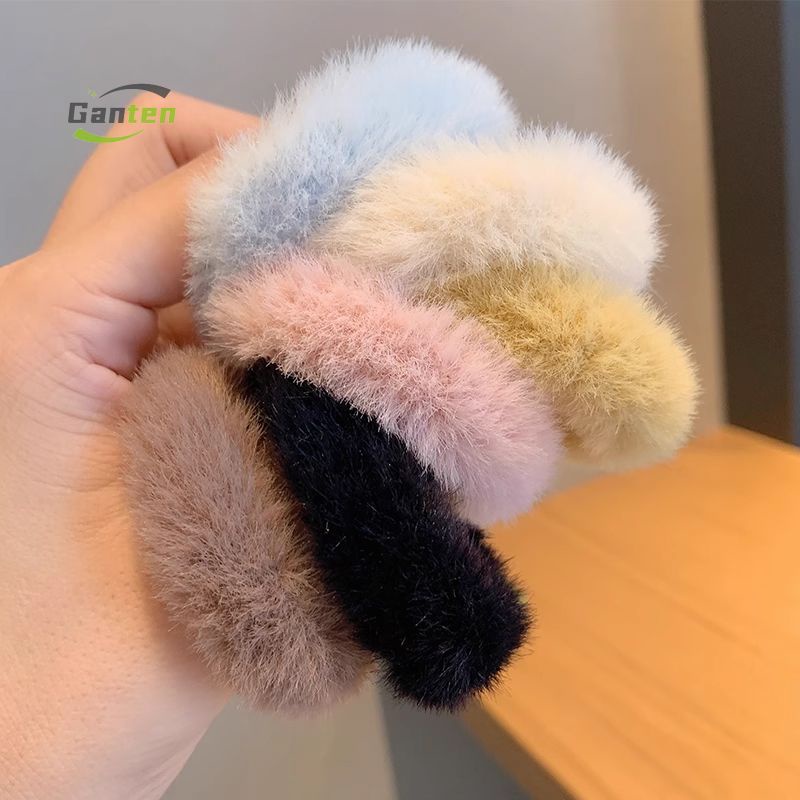 🧚🏻Ganten🧚🏻Dây Cột Tóc Scrunchies Vải Lông Mềm