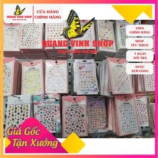 Miếng dán sticker móng 3d đủ mẫu
