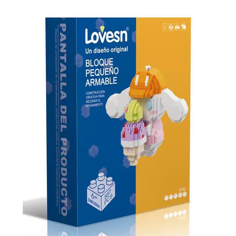 Nano block Bộ Đồ Chơi Lắp Ráp Hình Que Kem / kuromi / hello kitty Xinh Xắn Cho Bé