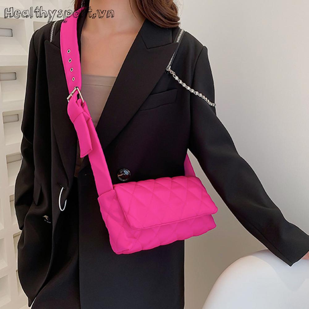 Túi Xách Nữ Đeo Vai Bằng Nylon Họa Tiết Thêu Thời Trang