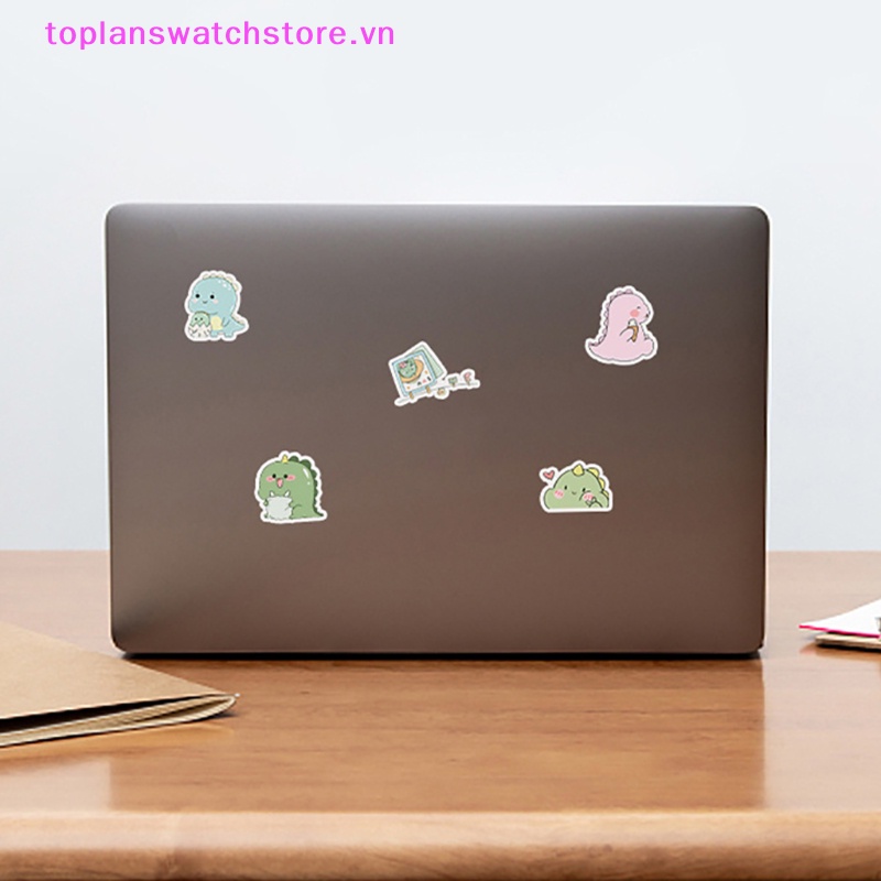 Set 50 sticker Chống Thấm Nước Hình Khủng Long Dễ Thương Dùng Để Trang Trí laptop / Điện Thoại / Ván Trượt vn