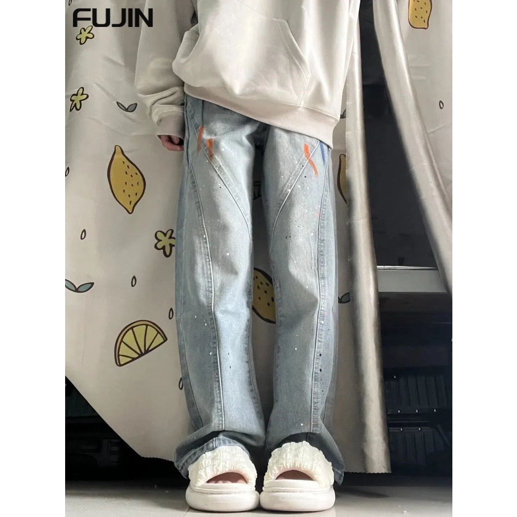 FUJIN quần ống rộng quần nữ jean Popular Casual Fashion Dễ thương WNK23A138E 44Z231031