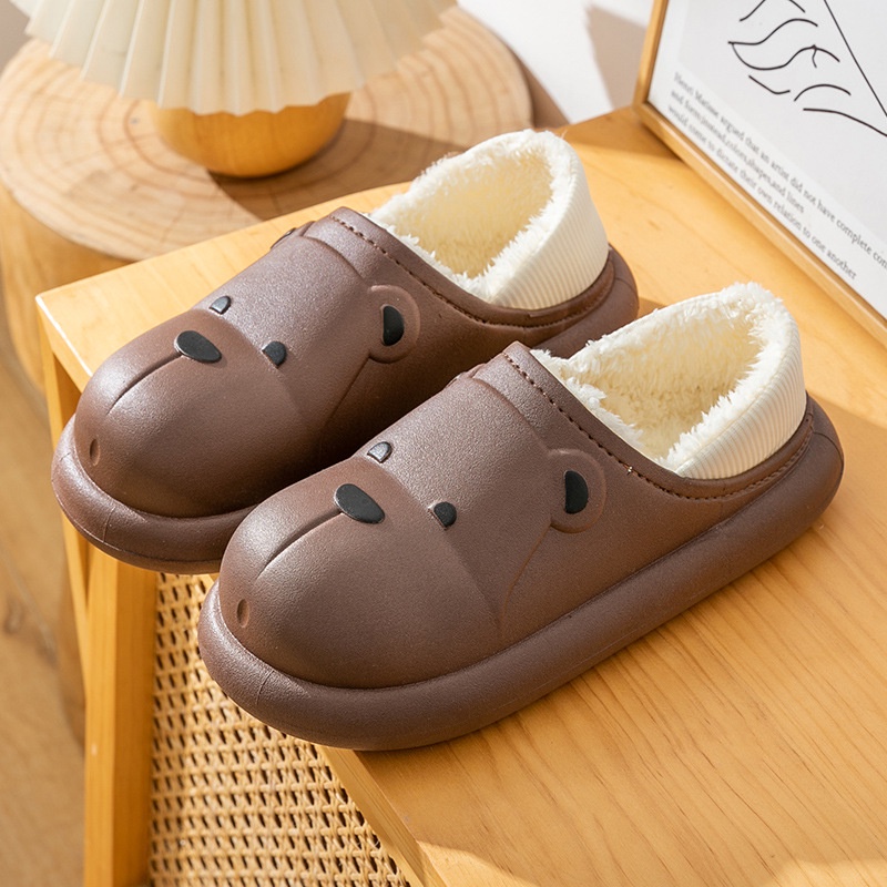 Giày cotton Lót Lông Cừu Dễ Thương Thời Trang Thu Đông Cho Bé