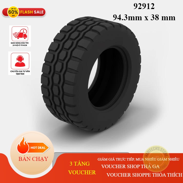 Một Bánh Xe Technic Kích Thước Lớn - Phụ Kiện Đồ Chơi Lắp Ráp