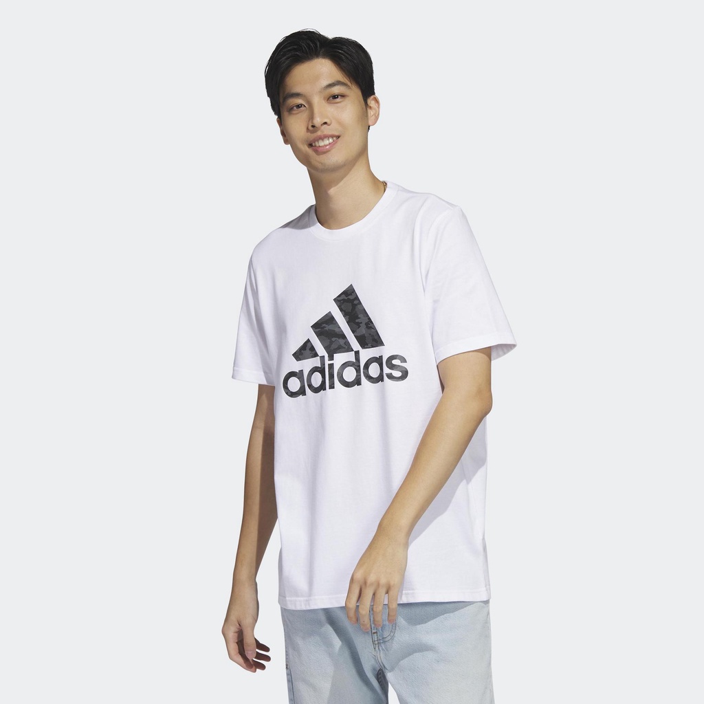 adidas Phong cách sống Áo Thun Ngắn Tay Rằn Ri Nam trắng HA7212