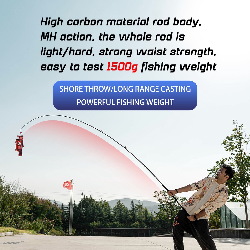 Cần Câu Cá 10ft / 11ft / 12ft 3 Khớp Bằng Sợi carbon Nhẹ Nhàng