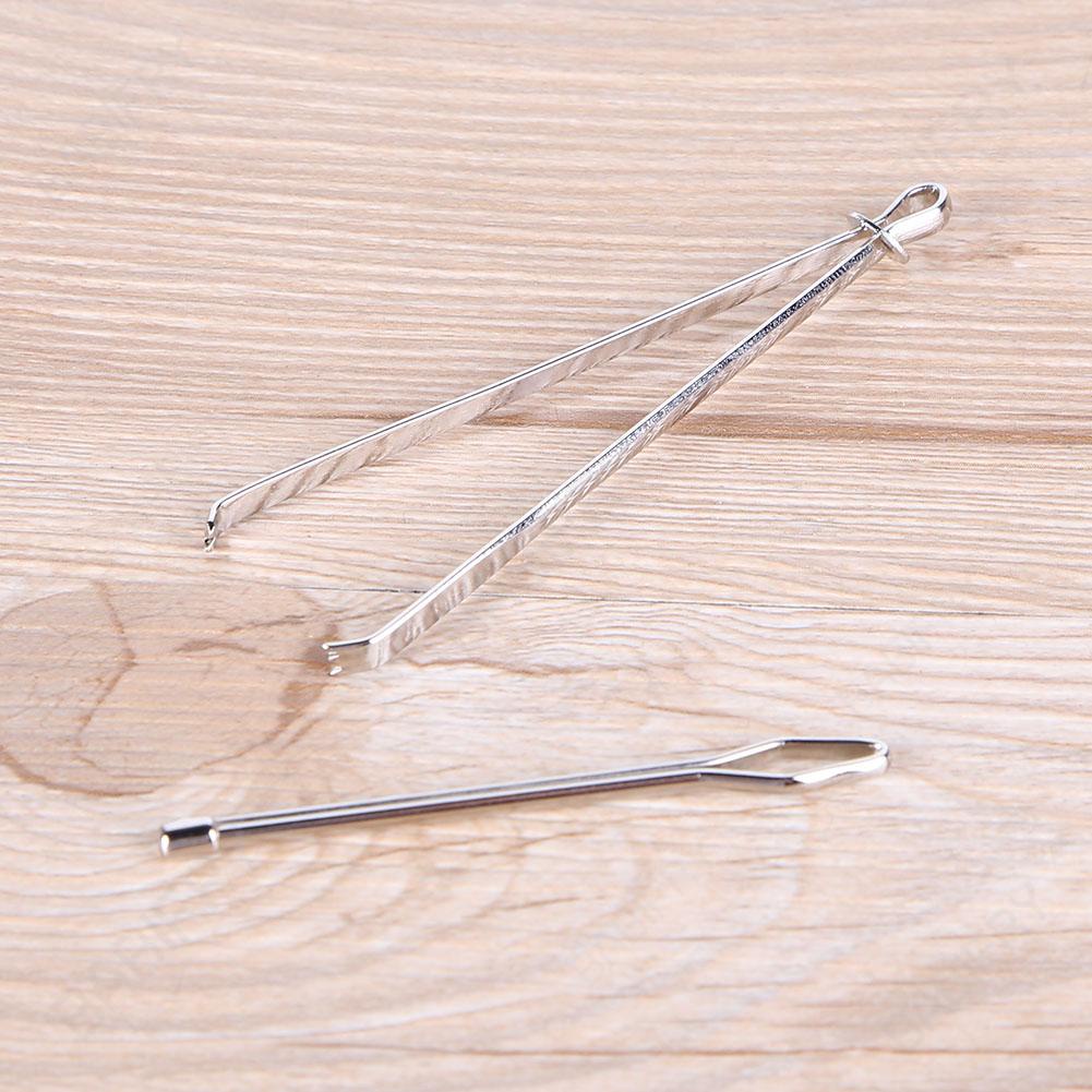 Set 2 Kẹp Dây Thun Co Giãn Bằng Thép Không Gỉ Chuyên Dụng Cho May Vá Quần Áo