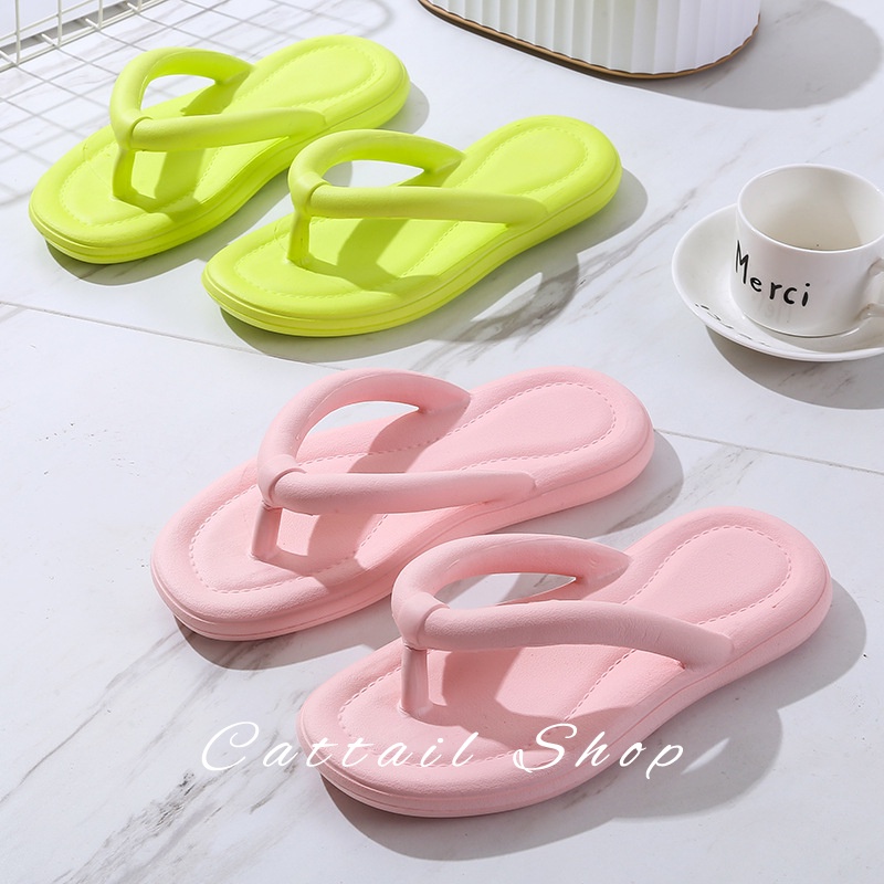 Cattail  dép sandal nữ dép bánh mì nữ dép bánh mì Chống Trượt Đẹp đẽ Mềm mại Đàn hồi tốt Đa năng Hợp thời Thời trang FDL23B08DD 45Z231106