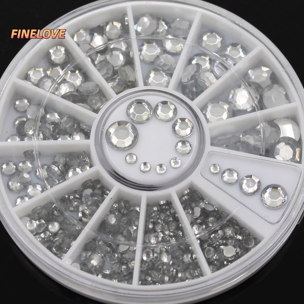 Hộp 300 Hạt Cườm 3d Lấp Lánh Dùng Trang Trí Móng Nghệ Thuật diy