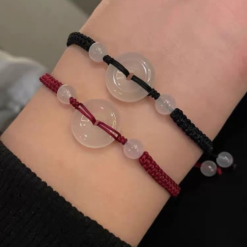 Vòng Đeo Tay Cặp Đôi Bằng Vải Dệt Có Khóa Dùng Làm Quà Tặng Valentine