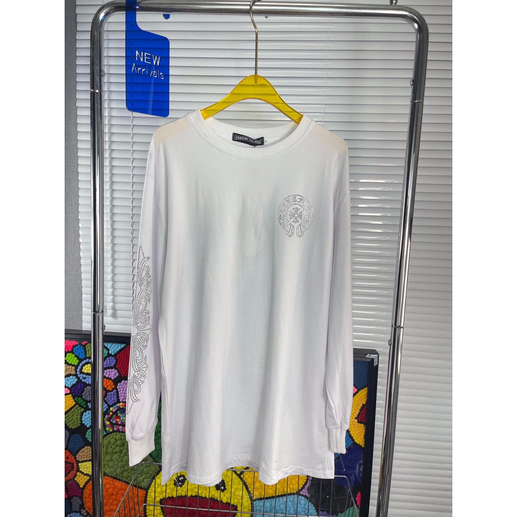 Chrome hearts Áo sweatshirt Dáng Rộng In Hình Thánh Giá Ngựa Nhiệt Độ Cao Thời Trang Xuân Thu Giản Dị Dành Cho Bạn Nữ