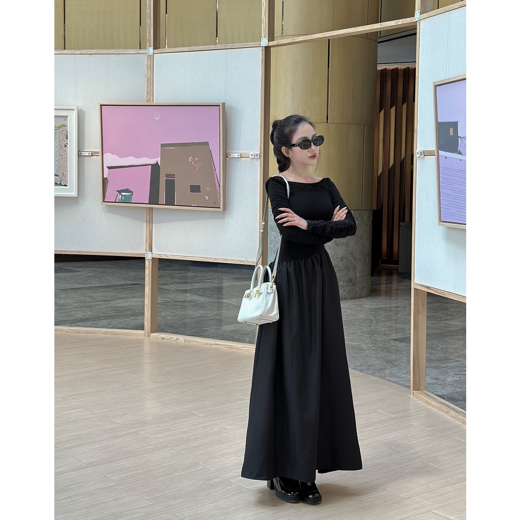 ĐẦM WALNUT TRỄ VAI - H05214