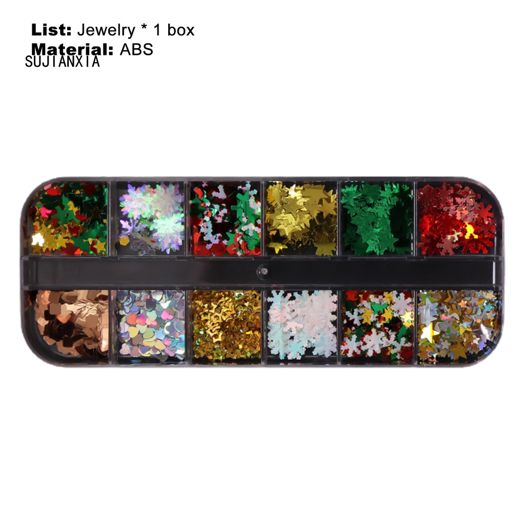 Giày Thể Thao sujianxia sujianxia Năng Động Hợp Thời Trang| 1 Hộp Sequin Hình Bông Tuyết Lấp Lánh Dùng Trang Trí Móng Tay