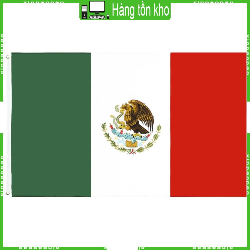 Xi Cờ mexico 3x5ft Hai Mặt Chất Liệu polyester