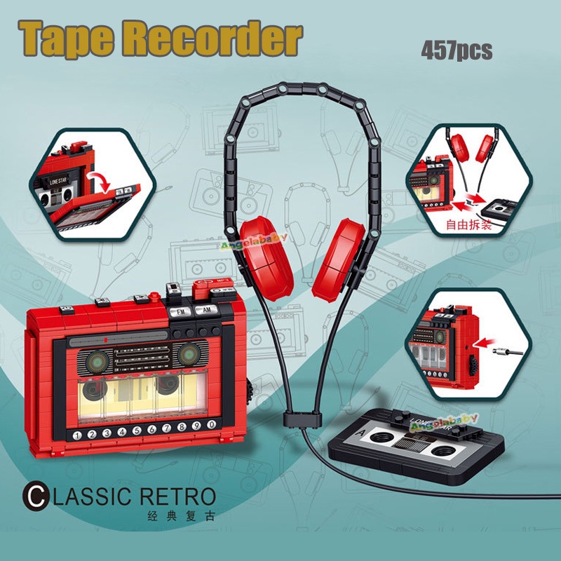 Đồ Chơi Mô Hình Máy Thu Âm radio moc mini Phong Cách retro Cho Trẻ Em