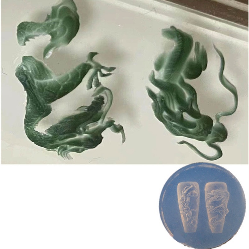 Khuôn silicone Chạm Khắc Móng Tay Hình Rắn diy