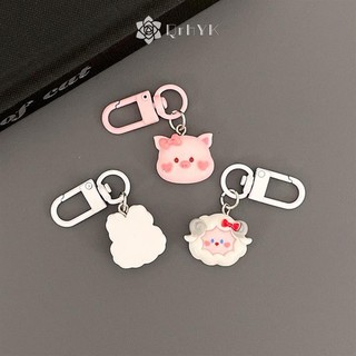 Móc khóa QrhYK hình heo/ thỏ/ cừu mini dễ thương