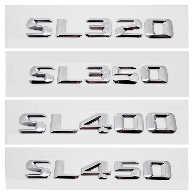 Đề Can 3d Dán Trang Trí Đuôi Xe Hơi mercedes benz sl350 sl400 sl450 sl500 sl550 sl600