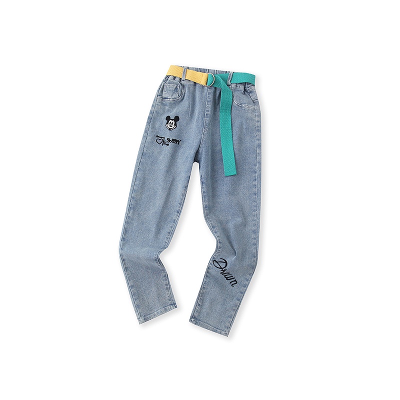 Quần jean dài hoạ tiết hoạt hình cho bé