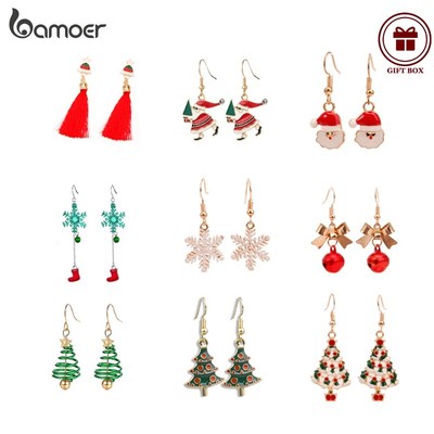 Bamoer Bông Tai Hoa Tuyết, Tuần Lộc, Chuông Thời Trang Cho Nữ