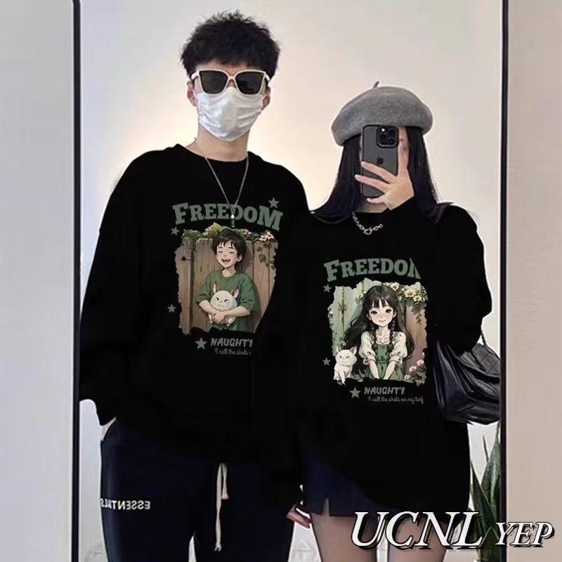 Ucnl Áo Nỉ Cổ Tròn Form Rộng In Họa Tiết Thời Trang Thu Đông Cho Nam