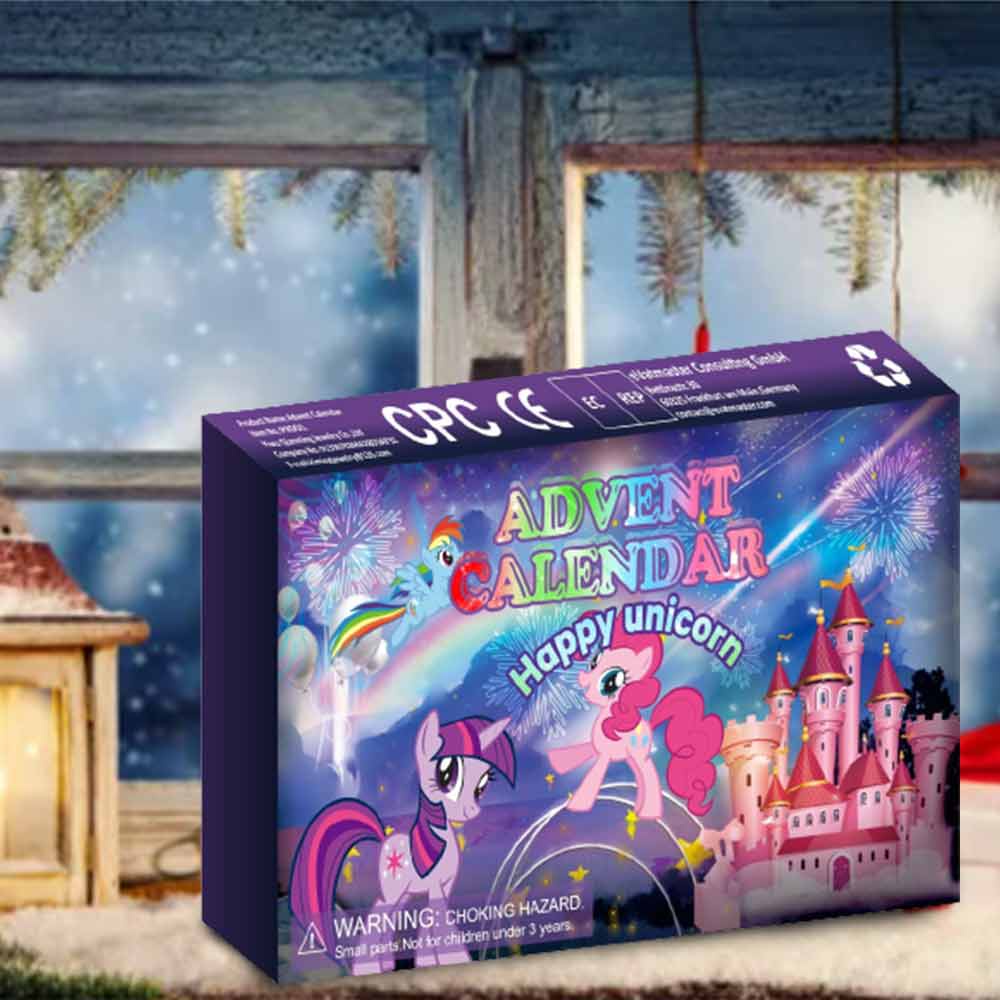 24Days Christmas Advent Calendar My Little Pony Blind Box Unicorn Cute Toys Xmas Countdown Gift
