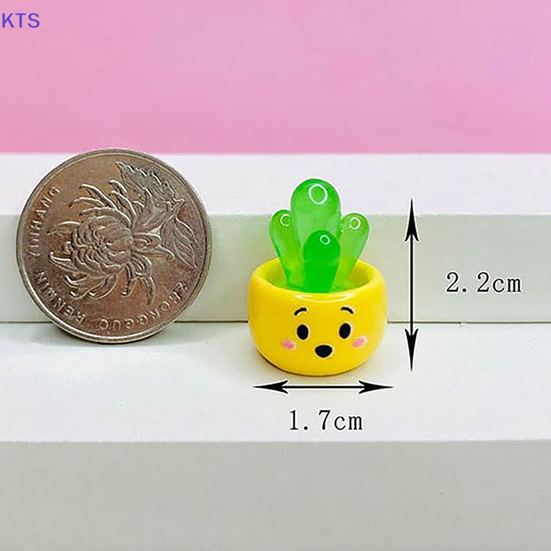 Kts Chậu Cây Nhựa Phát Quang mini Trang Trí Nội Thất Nhà Búp Bê