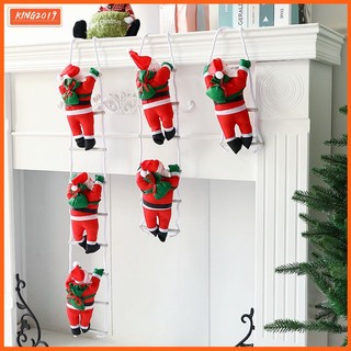 Búp bê ông già noel leo thang trang trí cây thông giáng sinh