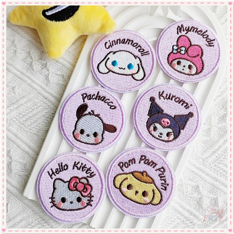 ✿ Miếng Dán Tự Dính Hình melody / hello kitty / kuromi / cinnamoroll / pochacco Ngọt Ngào ✿ 1 Miếng Dán Ủi Quần Áo Hình Chim Hồng Hạc