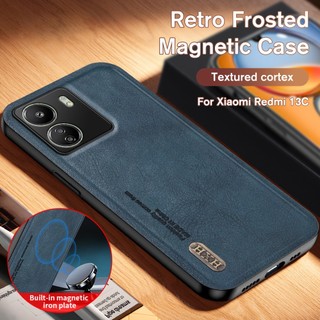 Ốp Điện Thoại Da Nhám Từ Tính Bảo Vệ camera Cho xiaomi redmi 13c poco c65 redme radmi 13 c redmi13c poco c65