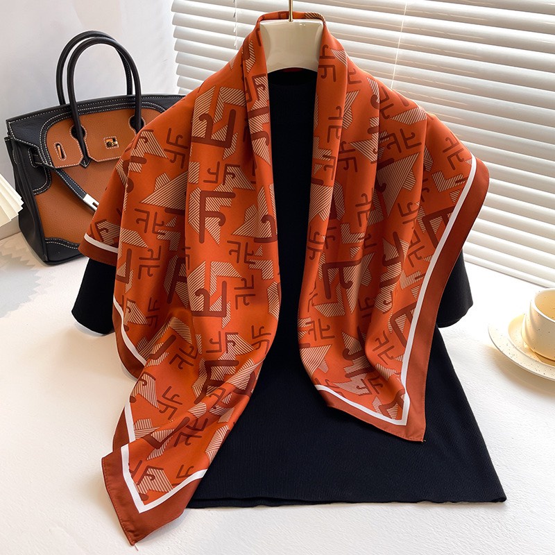 Khăn Lụa Thời Trang HimHip Khăn Vuông 90x90cm Khăn Quàng Cổ Quà Tặng Khăn K12-L03