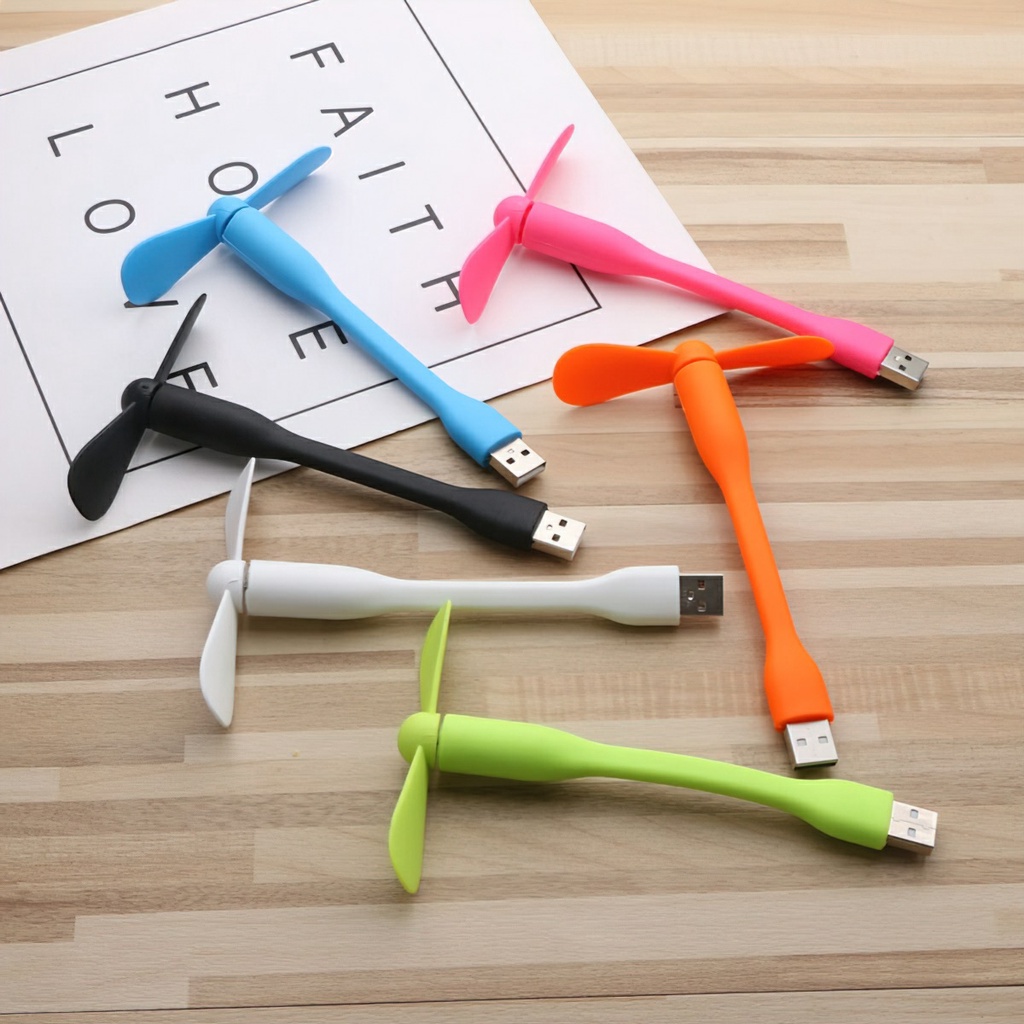 Quạt USB 2 cánh rời siêu mát Quạt cắm cổng usb tiện lợi, uốn dẻo đa năng, màu sặc tươi sáng, thiết kế gọn nhẹ TOOL